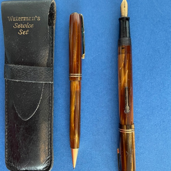 Watermans Fountain and Pencil Pen  Military  Set - RARE FIND - Picture 7 of 13